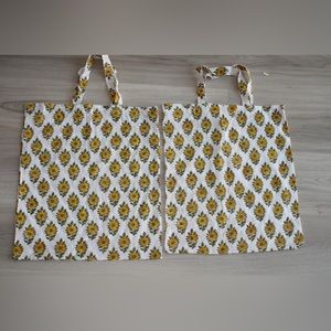 Floral tote bag set of 2
